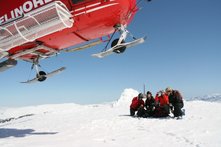 Heliski Riksgränsen 15 maj 2009. Foto: Andreas Bengtsson